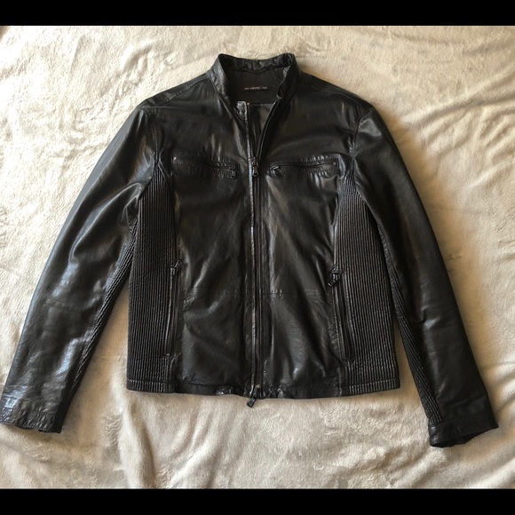 John Varvatos Star Usa Leather Jacket 